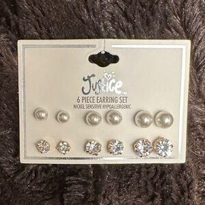 Earrings Set 6 Pairs Hypoallergenic NEW